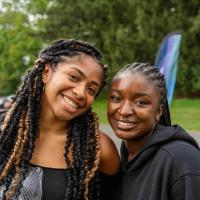 Two Africana students smiling