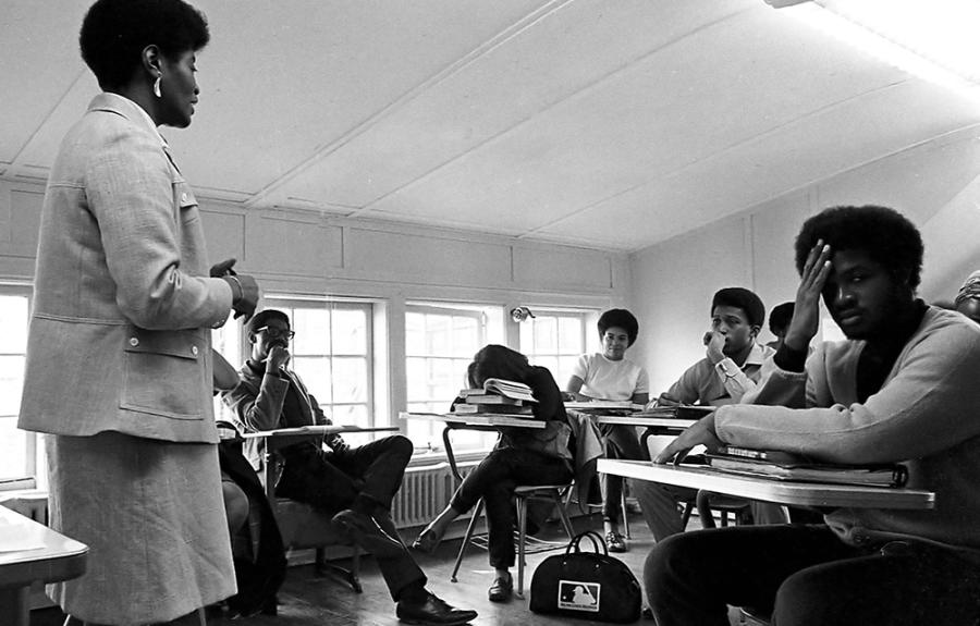 Gloria  Joseph teaching at 320 Wait Ave, 1969